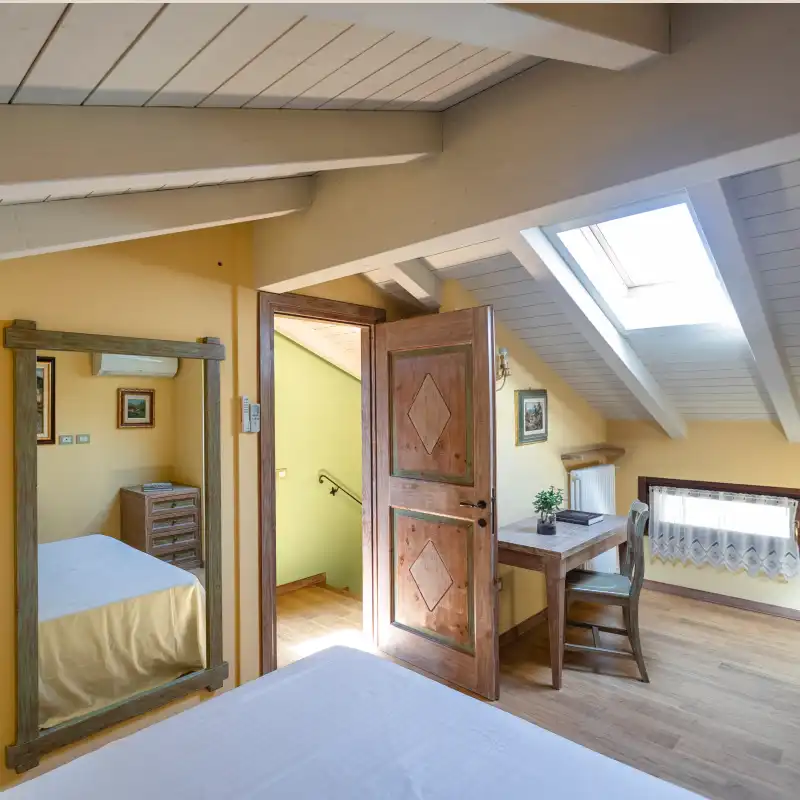 Interno dell'appartamento Coriandolo alla Corte del Passone a Montevecchia